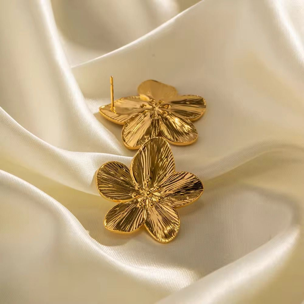Flower Studs 18K Gold Plated