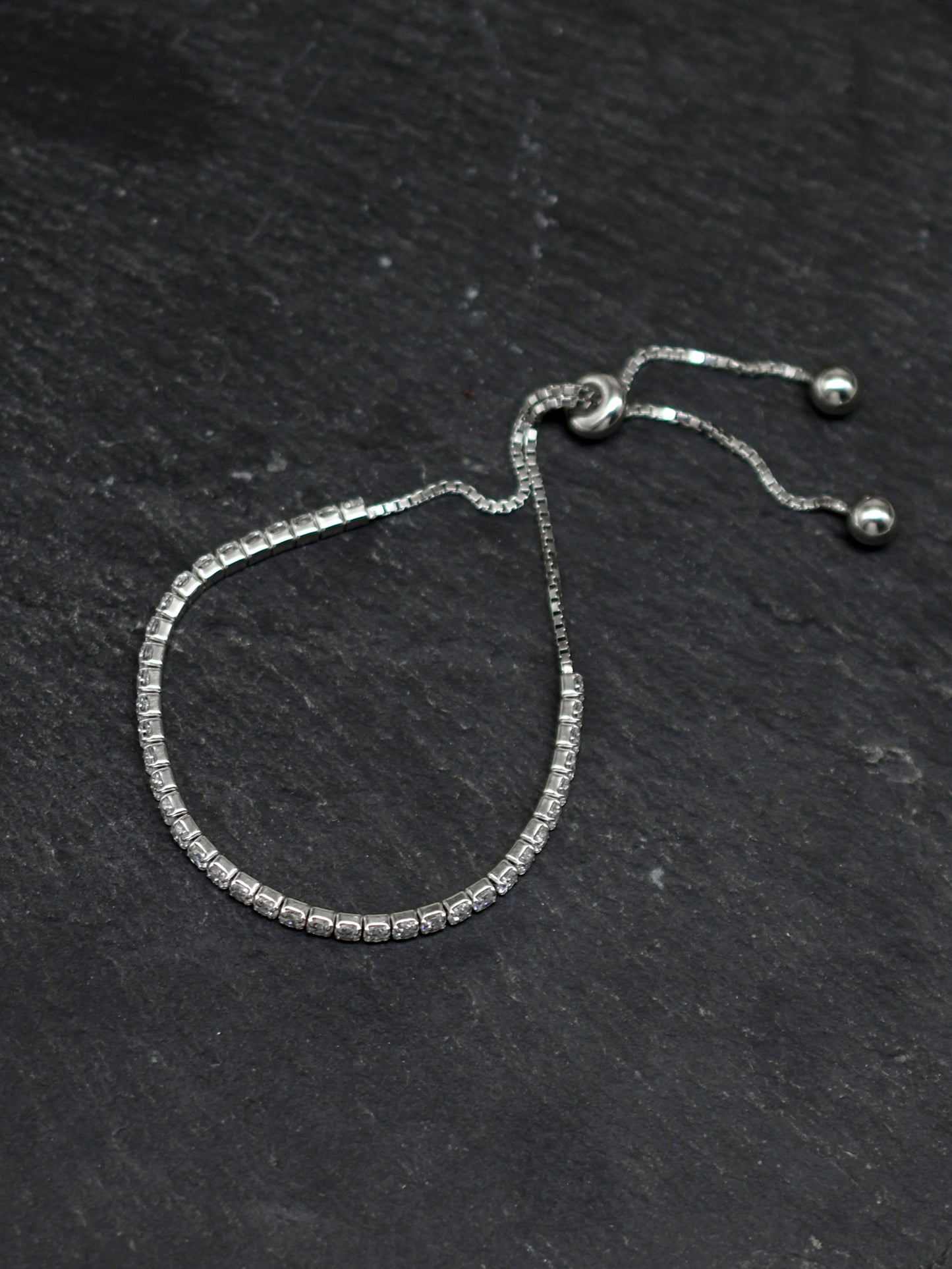 Adjustable Tennis bracelet in 925 Silver